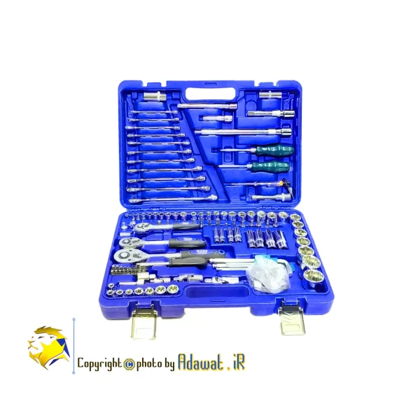 تصویر جعبه بکس و مجموعه ابزار 121 پارچه