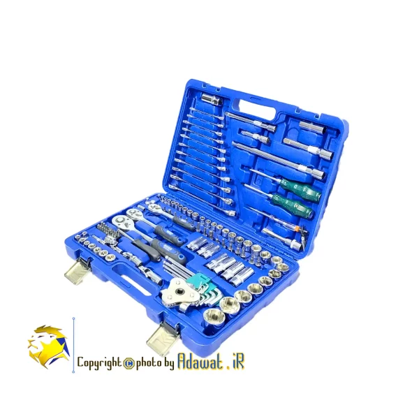 تصویر جعبه بکس و مجموعه ابزار 121 پارچه از راست
