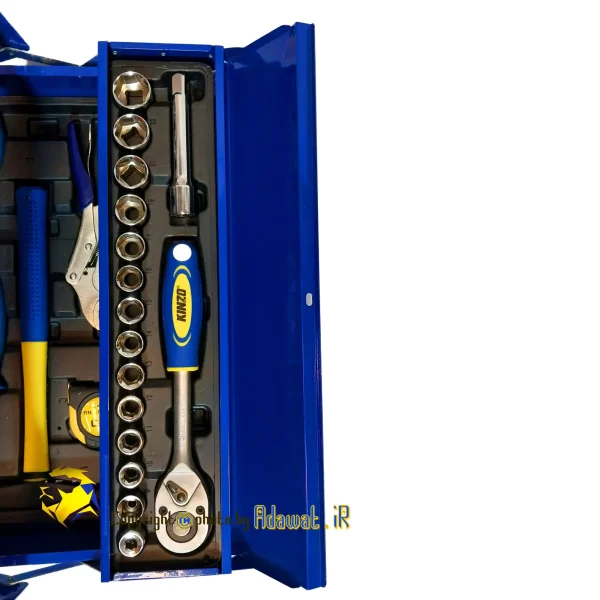 جعبه ابزار 64 پارچه و جعبه بکس KINZO مدل BOX-64