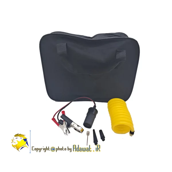 پمپ باد فندکی دو سیلندر خودرو با لوازم همراه 628-4x4 ا air compressor 628-4x4