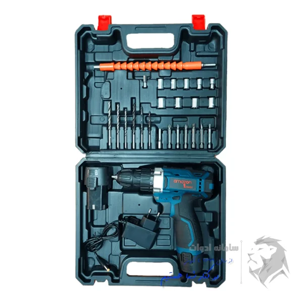 دریل شارژی 18 ولت دو باطری آمازون مدل DV-18V