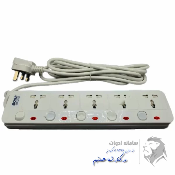 چند راهی برق باس 5 خانه کلید دار مجزا