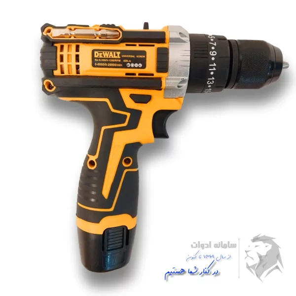 کیت کامل دریل شارژی دیوالت 18ولت(چکشی_سه نظام فلزی_2باطری) مدل KIT-18V