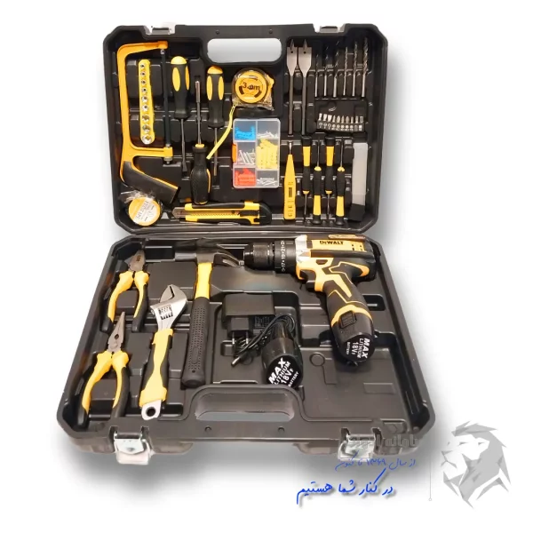 کیت کامل دریل شارژی دیوالت 18ولت(چکشی_سه نظام فلزی_2باطری) مدل KIT-18V
