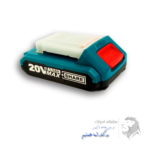 تصویر باتری همراه درپوش دریل شارژی 20 ولت توتال