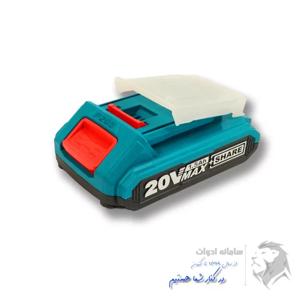 تصویر درپوش باطری 20 ولت توتال بصورت باز شده
