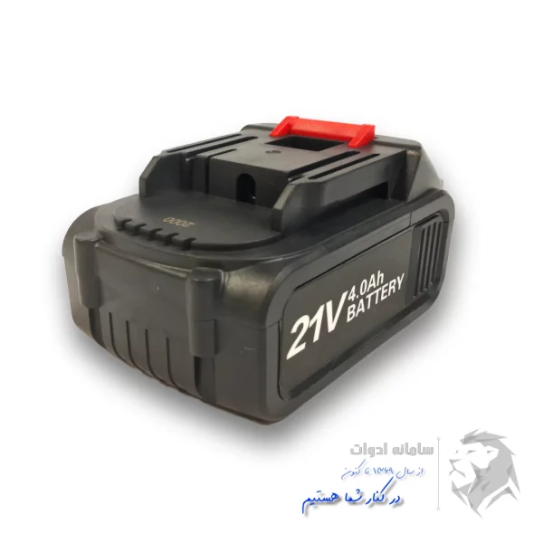 تصویر زاویه 45 درجه باتری دریل شارژی 10 سلول از پشت