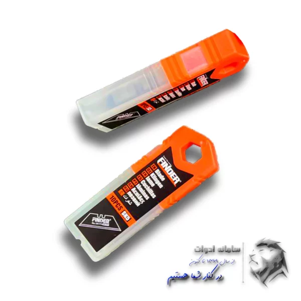 تیغ ذوزنقه ای کاتر تاشو فایندر از سمت چپ