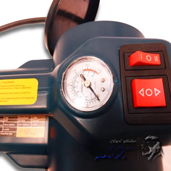 کیت پنچرگیری سه کاره برق شهری باس (تصویر گیج باد از نزدیک)