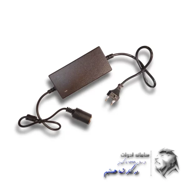 آداپتور مبدل برق شهری به برق خودرو (لوازم جانبی کیت پنچرگیری سه کاره برق شهری باس)