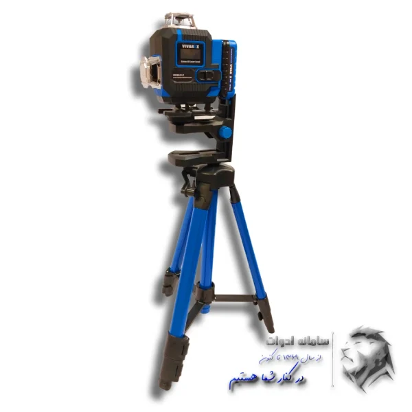 تصویر دستگاه تراز لیزری 4 بعدی 16 خط ویوارکس بسته شده روی سه پایه