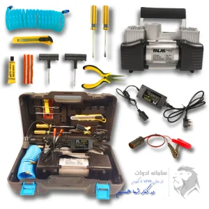 تصویر معرفی کلی پمپ باد فندکی دو سیلندر برق شهری پالاس